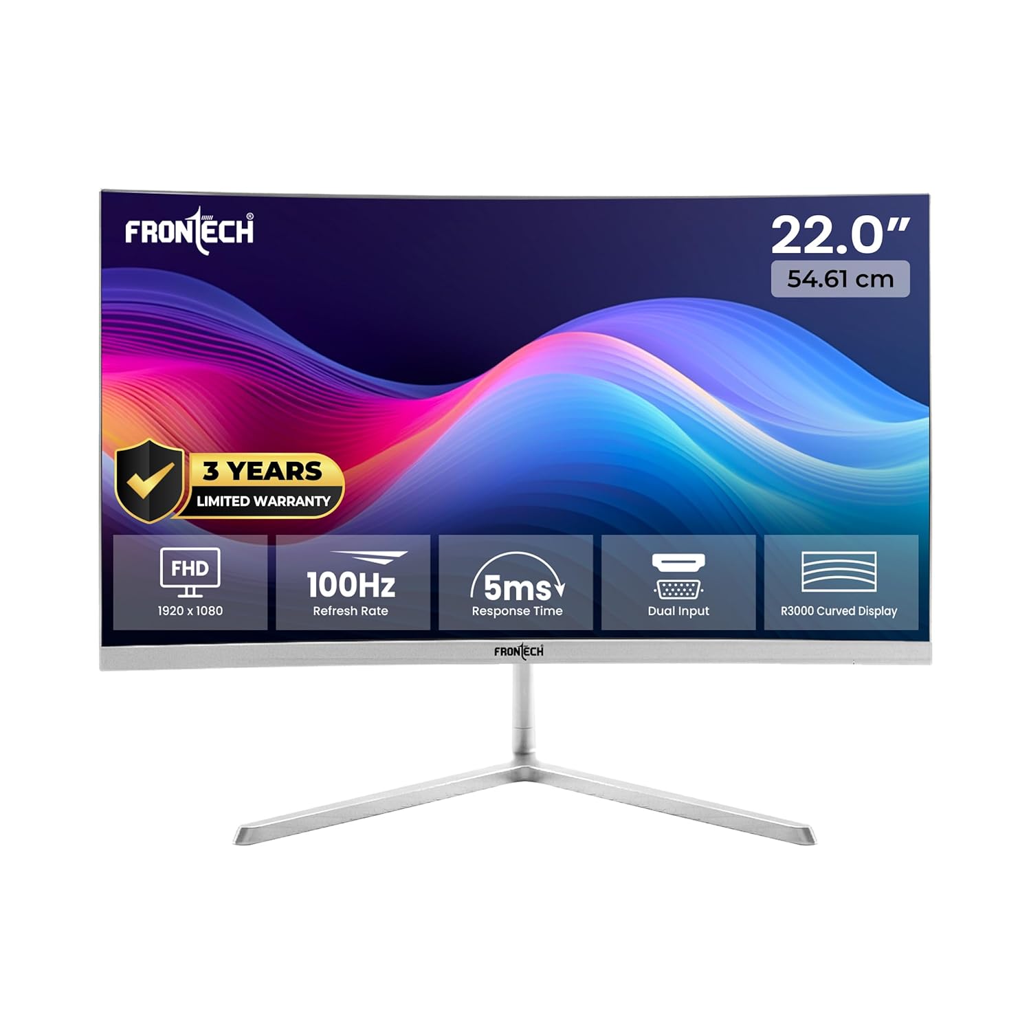 Frontech 22 Inch Monitor | Full HD | 100Hz | Bezel-Less Design