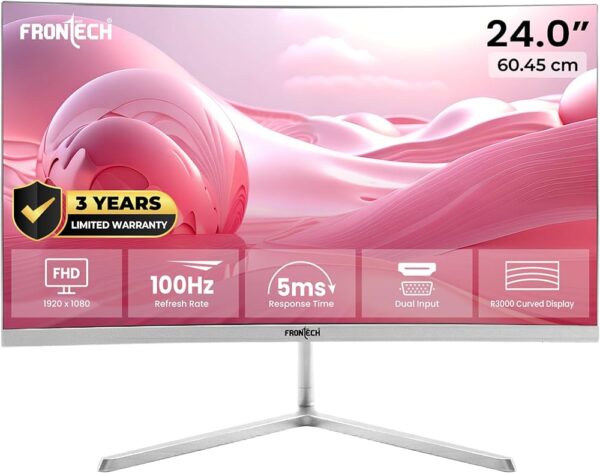 Frontech 24 Inch Curved Monitor | Full HD | Frameless Design
