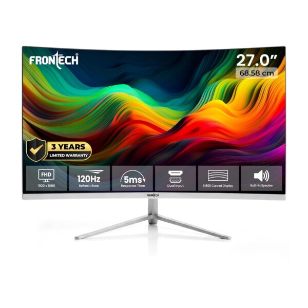 Frontech 27 Inch Curved Monitor | Full HD | Frameless Design