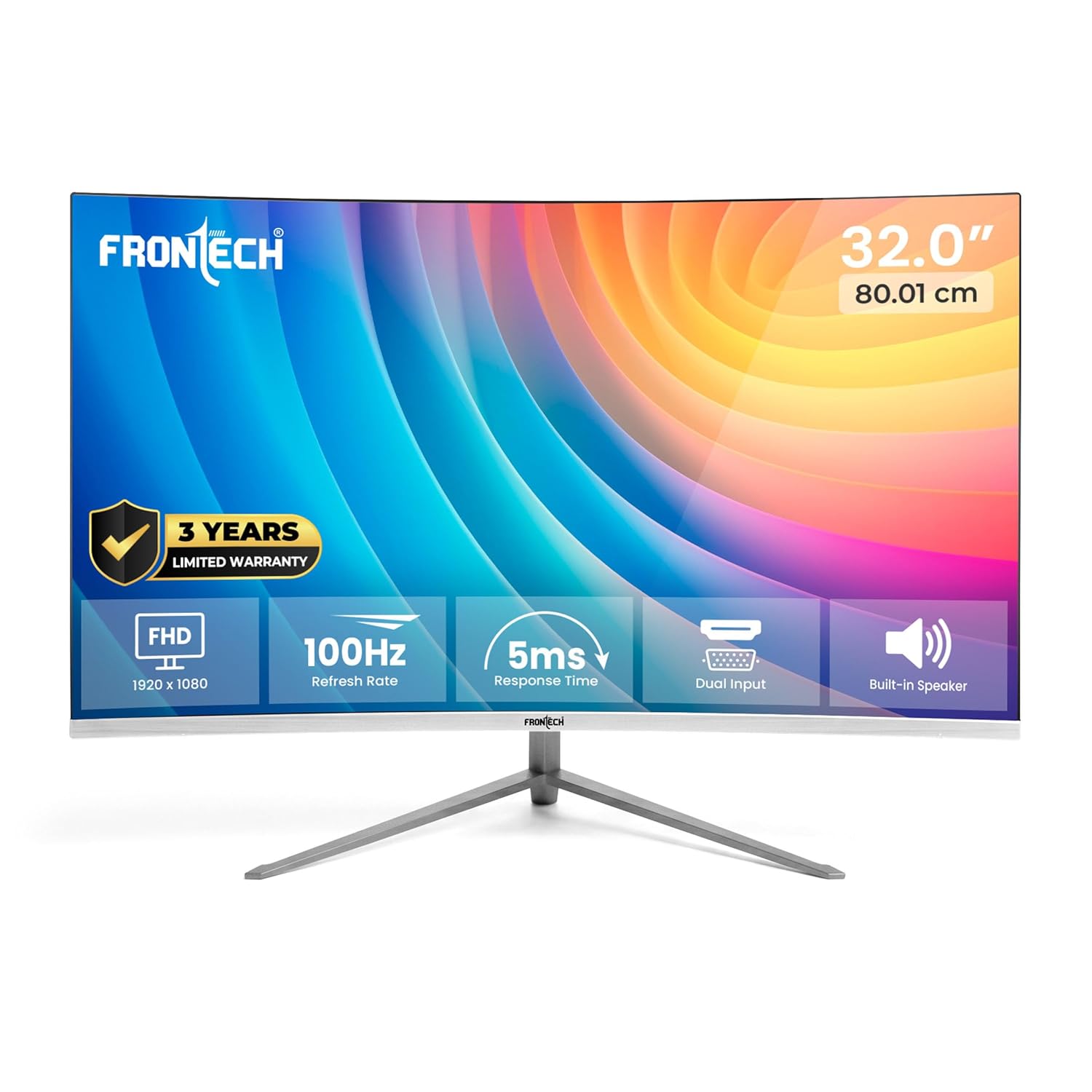 Frontech 32 Inch Curved Monitor | Full HD | Frameless Design