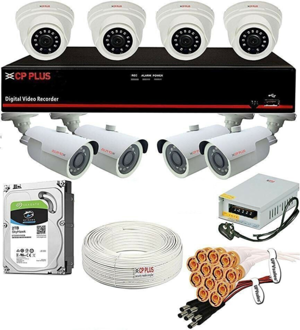 CCTV Camera Set | 8 Camera Security System | Audio Recording | Color Night Vision