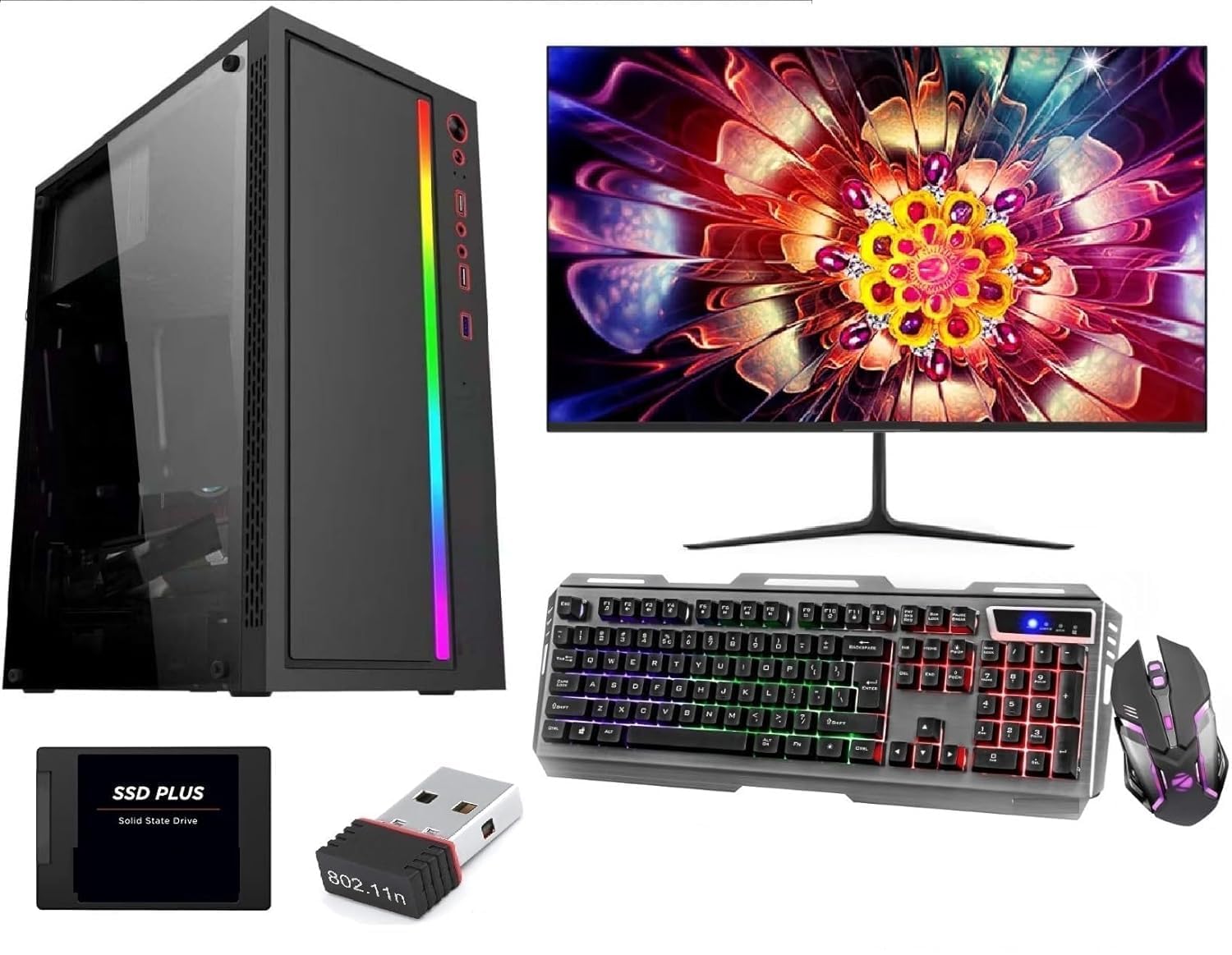 Desktop Computer Full Set | Intel Core i3 4th Gen | 8GB RAM | 256GB SSD